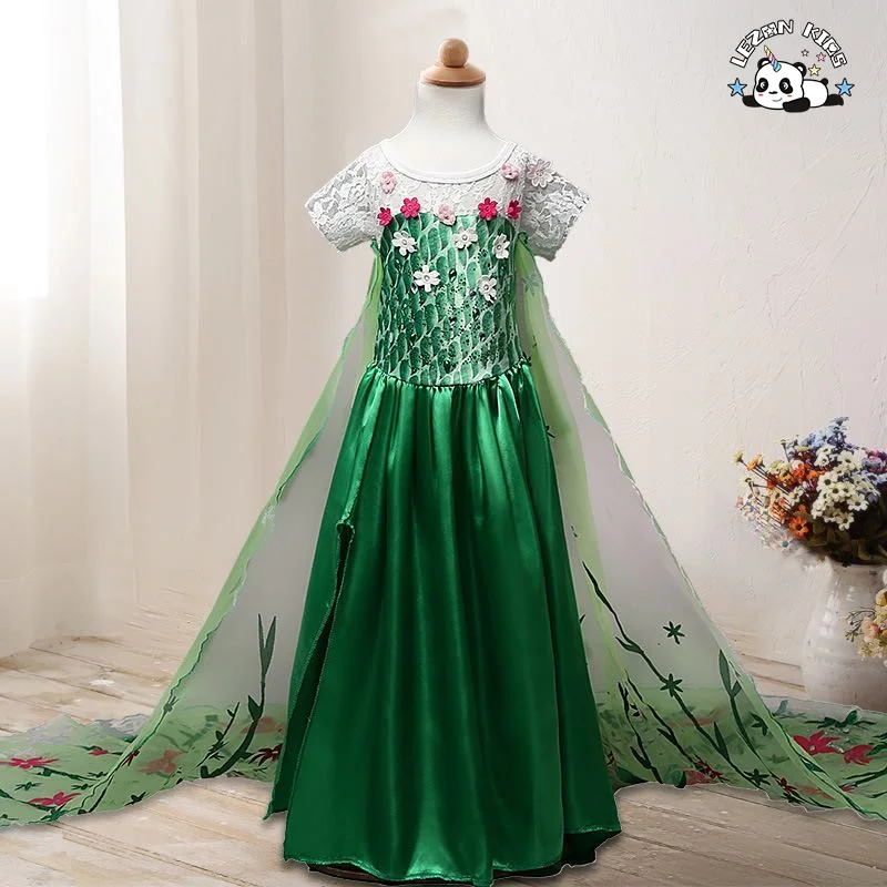 LEZONKIDS - New Fashion Sequin Flower Princess Dress Kids Birthday Wedding Toddler Baby Girls Clothes Children Clothing Dress for Kids